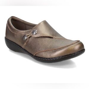 Clarks Collection Special Edition Slip-Ons - Ashland Lane Pewter Women Size 10 N